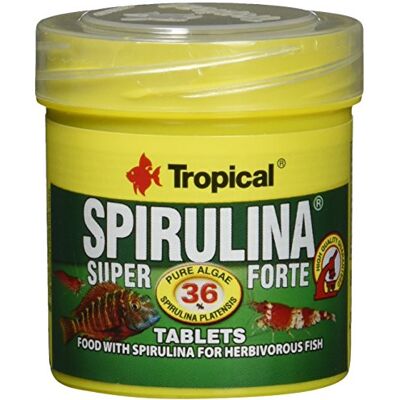 Tropical Super Spiru Tabin A självhäftande tabletter med 36% Spirulina (platensis) alger, 1-pack (1 x 50 ml) Tropical Super Spiru Tabin A självhäftande tabletter med 36% Spirulina (platensis) alger, 1-pack (1 x 50 ml)