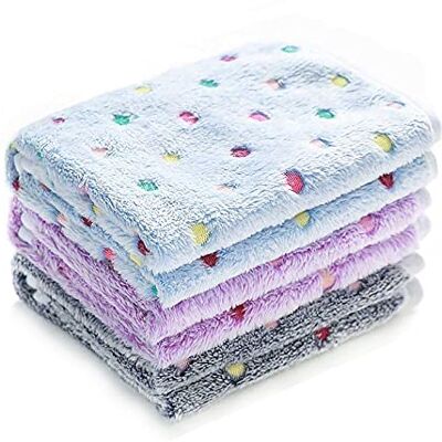 luciphia 1-pack 3 filtar supermjuka söta prickmönster husdjur filt flanell överkast för hund valp katt blå/lila/grå stor luciphia 1-pack 3 filtar supermjuka söta prickmönster husdjur filt flanell överkast för hund valp katt blå/lila/grå stor
