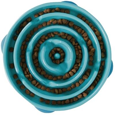 Outward Hound Fun Feeder Slo Bowl Hundmatskål långsam utfodring turkos stor/mellan Outward Hound Fun Feeder Slo Bowl Hundmatskål långsam utfodring turkos stor/mellan