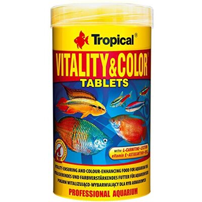 Tropical Vitality och Color tabletter färgfrämjande självhäftande fodertabletter, 1-pack (1 x 250 ml) Tropical Vitality och Color tabletter färgfrämjande självhäftande fodertabletter, 1-pack (1 x 250 ml)