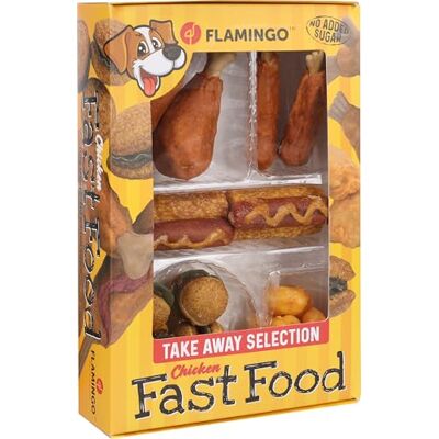 Flamingo Snabbmatsgodis takeaway 260 g för hundar Flamingo Snabbmatsgodis takeaway 260 g för hundar