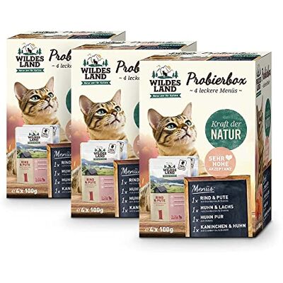 Wildes Land 4 st Pouch Tasting Box 3 x 400 Gr Wildes Land 4 st Pouch Tasting Box 3 x 400 Gr