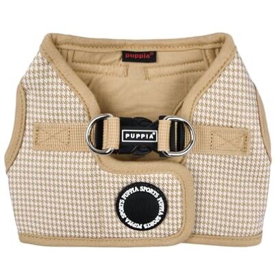 Puppia Amatus B (Step-in) västsele med tupptass-mönster, vår- och sommarsele för små och medelstora hundar, beige, liten Puppia Amatus B (Step-in) västsele med tupptass-mönster, vår- och sommarsele för små och medelstora hundar, beige, liten