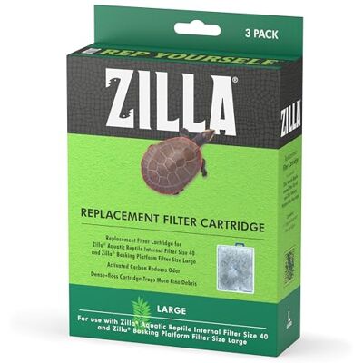 ZILLA Reptil terarium filter ersättningskassetter, stora, 3-pack ZILLA Reptil terarium filter ersättningskassetter, stora, 3-pack