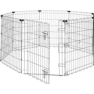 Amazon Basics lekhage för hundar och andra husdjur, Åttkantig, fyrkantig, rektangel, vikbar, metall, med dörr, 76,2 cm hög, svart Amazon Basics lekhage för hundar och andra husdjur, Åttkantig, fyrkantig, rektangel, vikbar, metall, med dörr, 76,2 cm hög, svart