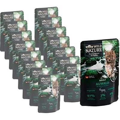 Dehner Wild Nature kattmat vuxen, auwald, hjort/kalkon, 16 x 85 g (1,36 kg) Dehner Wild Nature kattmat vuxen, auwald, hjort/kalkon, 16 x 85 g (1,36 kg)