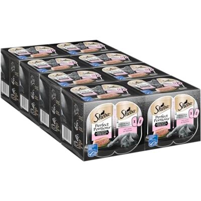 Sheba Perfect Portions katter våtfoder i skål med lax (MSC) i paté 8 x 3 x (2 x 37,5 g) Sheba Perfect Portions katter våtfoder i skål med lax (MSC) i paté 8 x 3 x (2 x 37,5 g)