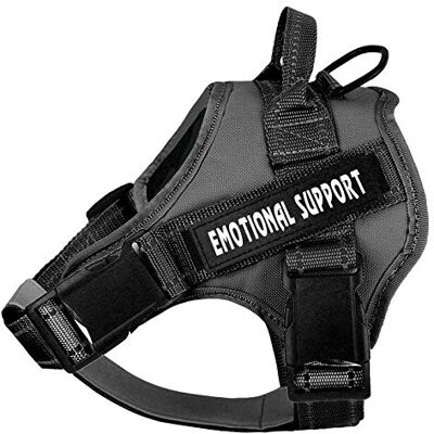 voopet Service Dog Harness, Emotional Support Pet Vest Harness, Reflective Breathable and Adjustable No-Pull ESA Dog Harness for Small Medium Large Dogs (with 4 PCS Removeable Tags) voopet Service Dog Harness, Emotional Support Pet Vest Harness, Reflective Breathable and Adjustable No-Pull ESA Dog Harness for Small Medium Large Dogs (with 4 PCS Removeable Tags)