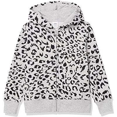 Amazon Essentials fleecehuvtröja med dragkedja för flickor, ljusgrå ljung djur, X-Small Amazon Essentials fleecehuvtröja med dragkedja för flickor, ljusgrå ljung djur, X-Small