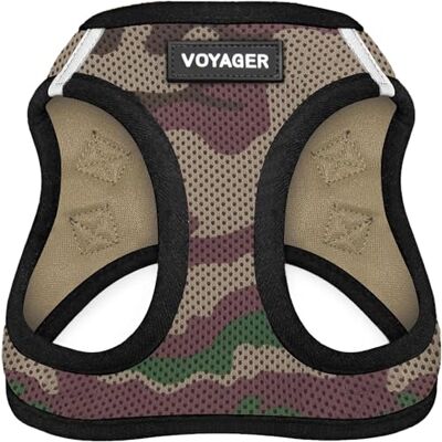 Best Pet Supplies Voyager Step-In Air Dog Harness All Weather Mesh, Reflective, No Pull Harness for Small, Medium Dogs, Cats Secure with Hook & Loop Fastener, Buckle, Double D-Rings Army/Black Trim, S Best Pet Supplies Voyager Step-In Air Dog Harness All Weather Mesh, Reflective, No Pull Harness for Small, Medium Dogs, Cats Secure with Hook & Loop Fastener, Buckle, Double D-Rings Army/Black Trim, S