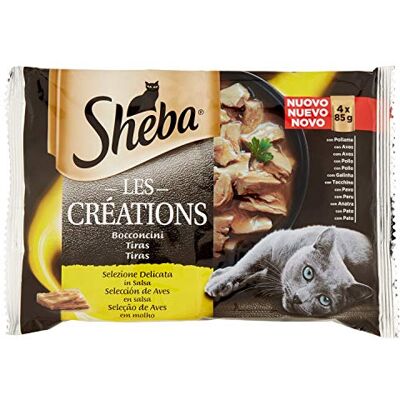 Sheba Les Créations multipack våtmatspåsar för katter, kycklingsmak (4 påsar x 85 g) Sheba Les Créations multipack våtmatspåsar för katter, kycklingsmak (4 påsar x 85 g)