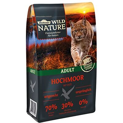 Dehner Wild Nature kattmat hög moor, torrfoder spannmålsfritt, för vuxna katter, anka, 1,5 kg Dehner Wild Nature kattmat hög moor, torrfoder spannmålsfritt, för vuxna katter, anka, 1,5 kg