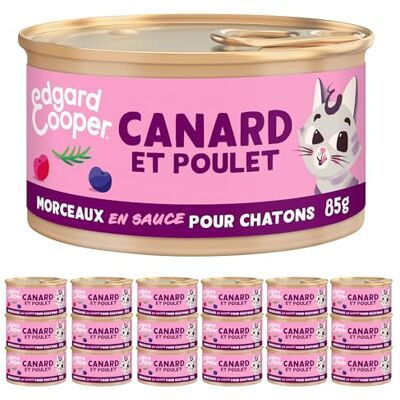 Edgard & Cooper Anka & Kyckling Kattung 18 x 85 g - Kattemat Edgard & Cooper Anka & Kyckling Kattung 18 x 85 g - Kattemat