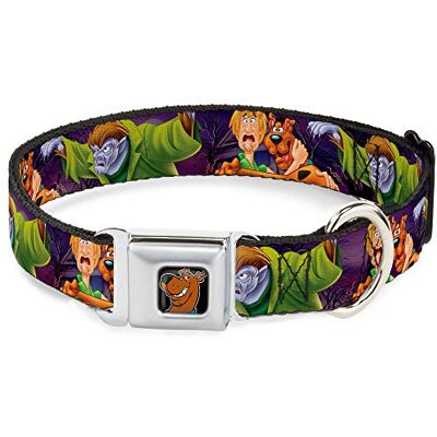 Buckle-Down Buckle Down 9–38,1 cm Sdc-Scooby Doo komplett ansikte svart hundhalsband Buckle-Down Buckle Down 9–38,1 cm Sdc-Scooby Doo komplett ansikte svart hundhalsband