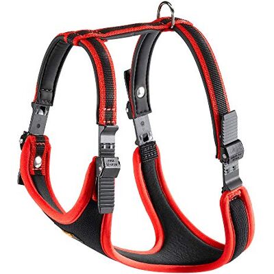 Ferplast Ergocomfort nylon vadderad hundsele, XL, Röd/svart Ferplast Ergocomfort nylon vadderad hundsele, XL, Röd/svart