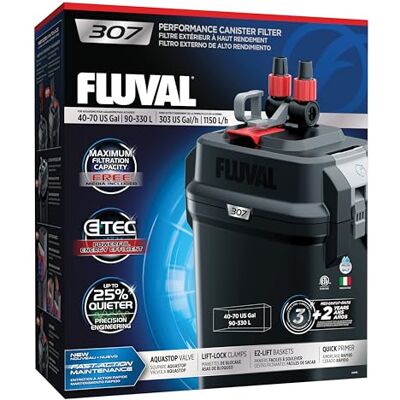 Fluval A447 307 Ytterfilter, 1150 L/h, Svart Fluval A447 307 Ytterfilter, 1150 L/h, Svart