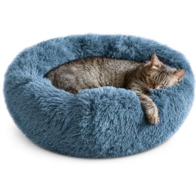 Whiskers & Friends Kattbädd, tvättbara bäddar för inomhuskatter, ortopedisk mjuk och fluffig rund lugnande husdjursbädd för små till stora katter, kattungar och hundar, små hundbäddar och möbler Whiskers & Friends Kattbädd, tvättbara bäddar för inomhuskatter, ortopedisk mjuk och fluffig rund lugnande husdjursbädd för små till stora katter, kattungar och hundar, små hundbäddar och möbler