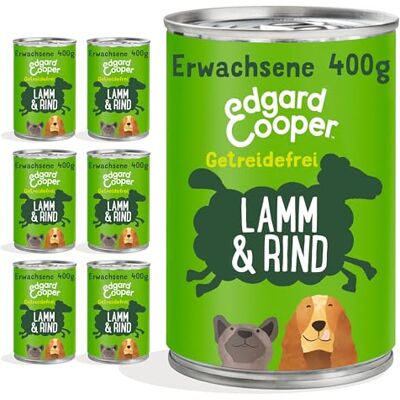 Edgard & Cooper hundmat våt gudde hund vuxna spannmålsfri våt mat naturligt lamm & nötkött 400 g x 6 med massor av färskt kött och näringsrika slaktbiprodukter, balanserad premiummat Edgard & Cooper hundmat våt gudde hund vuxna spannmålsfri våt mat naturligt lamm & nötkött 400 g x 6 med massor av färskt kött och näringsrika slaktbiprodukter, balanserad premiummat