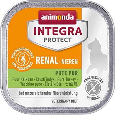 Animonda Integra Protect Nieren (Renal) cat, wet food for chronic renal insufficiency, pure turkey, 18 x 100g Animonda Integra Protect Nieren (Renal) cat, wet food for chronic renal insufficiency, pure turkey, 18 x 100g