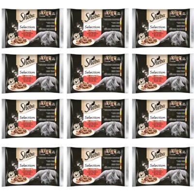 Sheba Sauce Collection katter våt mat i portionspåse hjärtlig komposition multipack 4 x 12 x 85 g Sheba Sauce Collection katter våt mat i portionspåse hjärtlig komposition multipack 4 x 12 x 85 g