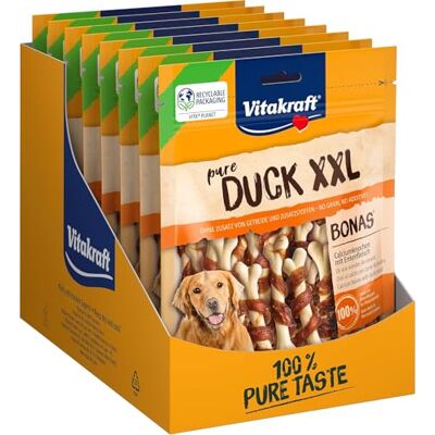 Vitakraft Anka kött remsor XXL, hundgodis spannmålsfri, med magert anka kött, i återförslutningsbar XXL-påse, utan tillsats av socker (8 x 200 g) Vitakraft Anka kött remsor XXL, hundgodis spannmålsfri, med magert anka kött, i återförslutningsbar XXL-påse, utan tillsats av socker (8 x 200 g)