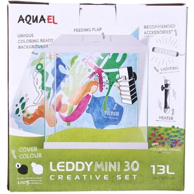 Aquael Leddy Mini 30 akvarium set vit Aquael Leddy Mini 30 akvarium set vit