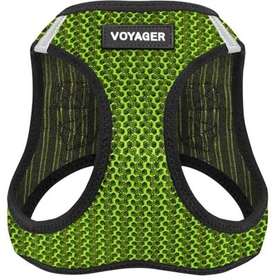 Best Pet Supplies Voyager Step-In Air hundsele – allvädersnät för små och medelstora hundar – sele (limegrön, 2 toner) S Best Pet Supplies Voyager Step-In Air hundsele – allvädersnät för små och medelstora hundar – sele (limegrön, 2 toner) S