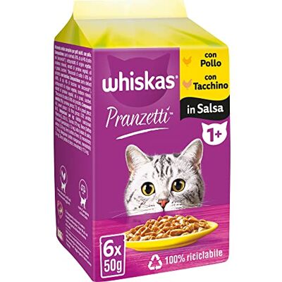 Whiskas Pranzetti Vitt Kött i Sås med Kyckling och Kalkon - Våtfoder för katter Whiskas Pranzetti Vitt Kött i Sås med Kyckling och Kalkon - Våtfoder för katter