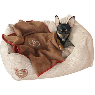 Kerbl Pet Kerbl 81231 Mysbädd Love You, 47 X 37 X 17 cm/50 X 40 cm, Beige Kerbl Pet Kerbl 81231 Mysbädd Love You, 47 X 37 X 17 cm/50 X 40 cm, Beige