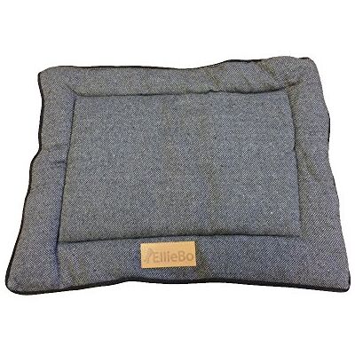 Ellie-Bo vändbar tweed och grå fuskpäls matta säng för små 24 tums hundvalpburar och lådor Ellie-Bo vändbar tweed och grå fuskpäls matta säng för små 24 tums hundvalpburar och lådor