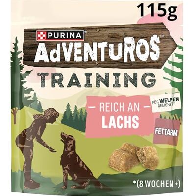 Adventuros Purina -träning, träningssnacks för lärande, godis för hundar av lax, förpackning med 6 (6 x 115 g) Adventuros Purina -träning, träningssnacks för lärande, godis för hundar av lax, förpackning med 6 (6 x 115 g)