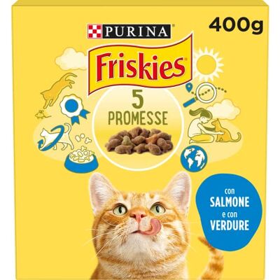 Friskies Purina kroketter vuxna katter med lax och grönsaker, 20 förpackningar om 400 g Friskies Purina kroketter vuxna katter med lax och grönsaker, 20 förpackningar om 400 g