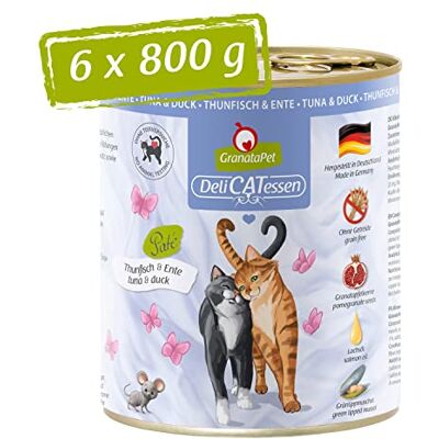 GranataPet DeliCatessen tonfisk & anka, våtfoder för katt utan tillsatt socker, spannmålsfri gourmetmat, 6 x 800 g GranataPet DeliCatessen tonfisk & anka, våtfoder för katt utan tillsatt socker, spannmålsfri gourmetmat, 6 x 800 g