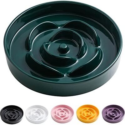 Addogyy 22 cm grön hundskål långsam matare keramik för medium och stor ras, långsam matning hundmat vatten skål tung vikt, valpskål för snabbätare, pussel långsam matskål modern labyrint Addogyy 22 cm grön hundskål långsam matare keramik för medium och stor ras, långsam matning hundmat vatten skål tung vikt, valpskål för snabbätare, pussel långsam matskål modern labyrint