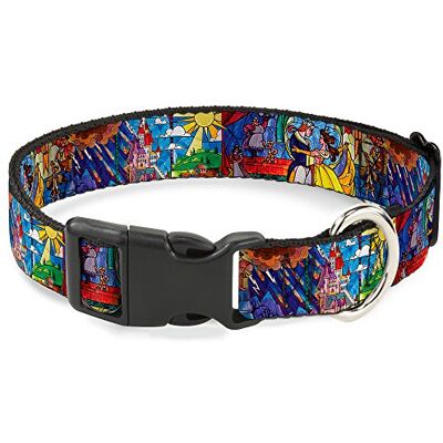 Buckle-Down Buckle Down Skönheten och odjuret målat glas scener plast klämma halsband Buckle-Down Buckle Down Skönheten och odjuret målat glas scener plast klämma halsband