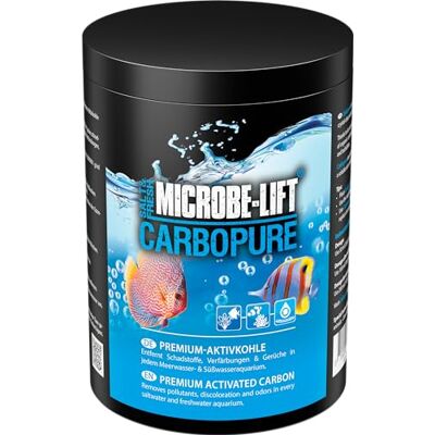 ARKA MICROBE-LIFT Carbopure – aktivt kolfiltermedium, hjälper till med gult vatten, mediciner, gifter i akvariet, 486 g ARKA MICROBE-LIFT Carbopure – aktivt kolfiltermedium, hjälper till med gult vatten, mediciner, gifter i akvariet, 486 g