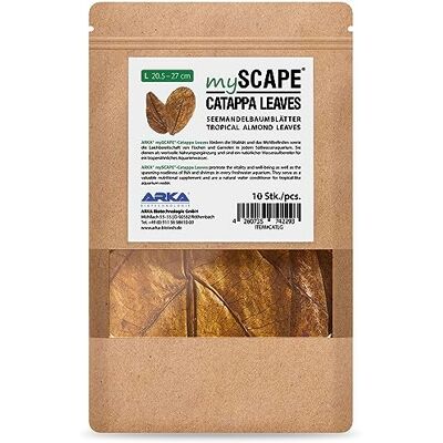 ARKA Catappa lämnar akvarium – mySCAPE-CATAPPA 10 st (20–25 cm) – naturligt vattenbalsam för tropiska tankar – sänker pH och hårdhet – främjar fisk och räkvitalitet – perfekt för avel och ARKA Catappa lämnar akvarium – mySCAPE-CATAPPA 10 st (20–25 cm) – naturligt vattenbalsam för tropiska tankar – sänker pH och hårdhet – främjar fisk och räkvitalitet – perfekt för avel och