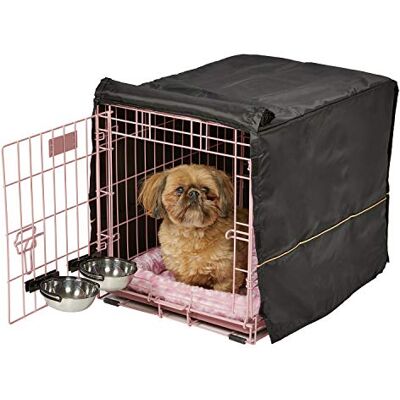 MidWest Homes for Pets iCrate startpaket för hundlåda, 24-tums hundbur, perfekt för små hundraser (väger 5,8–11,3 kg), inkluderar hundlåda, husdjurssäng, 2 hundskålar och hundlådskydd (rosa) MidWest Homes for Pets iCrate startpaket för hundlåda, 24-tums hundbur, perfekt för små hundraser (väger 5,8–11,3 kg), inkluderar hundlåda, husdjurssäng, 2 hundskålar och hundlådskydd (rosa)