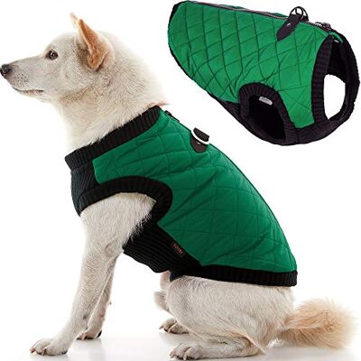 GOOBY – mode väst, liten hund tröja bomberjacka kappa med töjbart bröst, X-Large chest (~19.5"), gRÖN GOOBY – mode väst, liten hund tröja bomberjacka kappa med töjbart bröst, X-Large chest (~19.5"), gRÖN