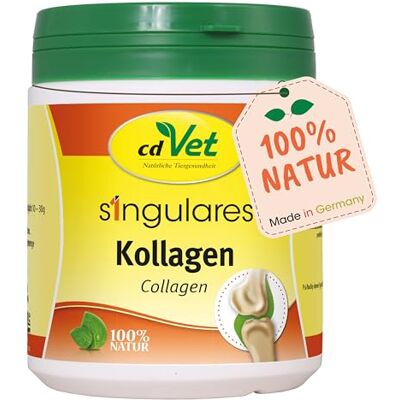 cdVet Singulärt kollagen 250 g – 100% hydrolyserat griskullager rent foder för hundar och katter, tillägg till daglig kost cdVet Singulärt kollagen 250 g – 100% hydrolyserat griskullager rent foder för hundar och katter, tillägg till daglig kost