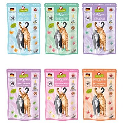 GranataPet Våtfoder DeliCatessen Multipack, 6 x 85 g, för katter, i testpaket, helfoder utan spannmål, kattfoder med hög kötthalt och högkvalitativa oljor GranataPet Våtfoder DeliCatessen Multipack, 6 x 85 g, för katter, i testpaket, helfoder utan spannmål, kattfoder med hög kötthalt och högkvalitativa oljor