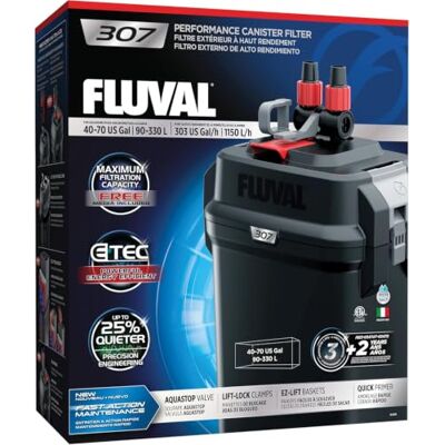 Fluval A447 307 Ytterfilter, 1150 L/h, Svart Fluval A447 307 Ytterfilter, 1150 L/h, Svart