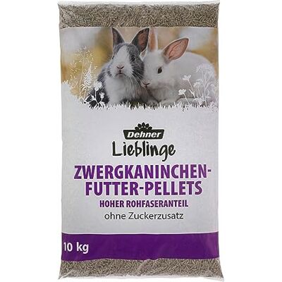 Dehner favorit gnagarmat, dvärg kaninfoder pellets, hög råfiberhalt, 10 kg Dehner favorit gnagarmat, dvärg kaninfoder pellets, hög råfiberhalt, 10 kg