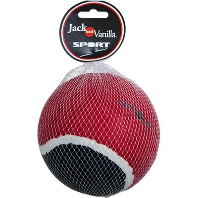 JACK AND VANILLA , Hundleksak tennisboll, 13 cm, slitstark, storlek L, modell Balboa, skadar inte tänder, för utomhus, strand, för alla hundraser JACK AND VANILLA , Hundleksak tennisboll, 13 cm, slitstark, storlek L, modell Balboa, skadar inte tänder, för utomhus, strand, för alla hundraser