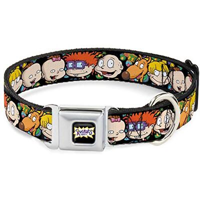 Buckle-Down Hundhalsband säkerhetsbälte spänne rugrats karaktär ansikten närbild 38 till 61 cm bred Buckle-Down Hundhalsband säkerhetsbälte spänne rugrats karaktär ansikten närbild 38 till 61 cm bred