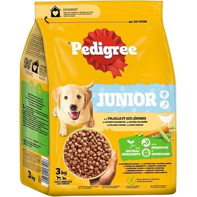 Pedigree Junior Foder för hund med fågel och grönsaker - 3 kg Pedigree Junior Foder för hund med fågel och grönsaker - 3 kg