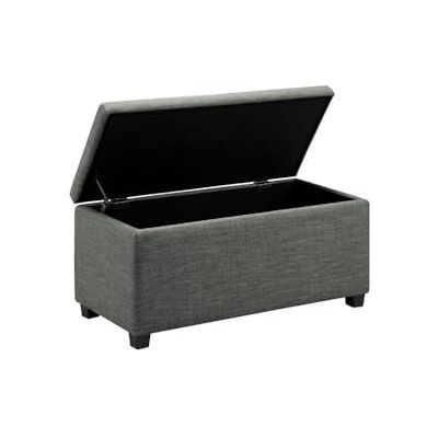 Amazon Basics Ottoman och hallbänk, med förvaringsutrymme, stoppad, rektangulär, antracit, polyestergrå, 42 x 91 x 43 cm (B x D x H) Amazon Basics Ottoman och hallbänk, med förvaringsutrymme, stoppad, rektangulär, antracit, polyestergrå, 42 x 91 x 43 cm (B x D x H)