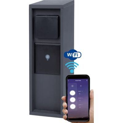 BOLD Pado smart utomhusuttag trädgårdsuttagskolonn med 3 uttag antracit (Smart Home (iOS & Android) WLAN IP44 Utomhus energikolonn 3680W Enkel montering Plastfri förpackning) BOLD Pado smart utomhusuttag trädgårdsuttagskolonn med 3 uttag antracit (Smart Home (iOS & Android) WLAN IP44 Utomhus energikolonn 3680W Enkel montering Plastfri förpackning)