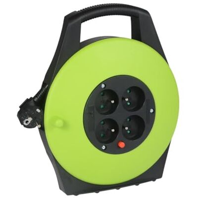 GERMINA DER ELECTRIKER Trädgårdsspolare Roller Germina Reel IP20 kabel 10 meter tjock lindningsvevstång + 4 uttag GERMINA DER ELECTRIKER Trädgårdsspolare Roller Germina Reel IP20 kabel 10 meter tjock lindningsvevstång + 4 uttag