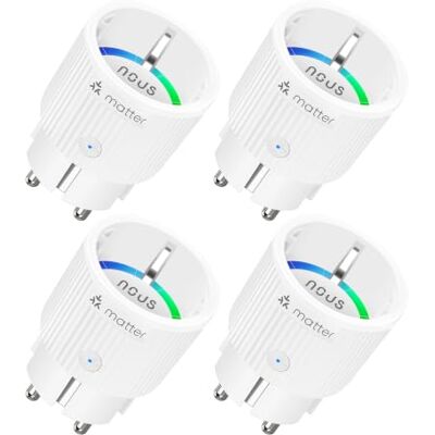 NOUS Matter Smart Plug WiFi, 16A/3680W, TÜV-certifierad, energimätning, enkel integration med Home Assistant, kompatibel med Alexa, Google Home, Apple Home,SmartThings & Tuya NOUS Matter Smart Plug WiFi, 16A/3680W, TÜV-certifierad, energimätning, enkel integration med Home Assistant, kompatibel med Alexa, Google Home, Apple Home,SmartThings & Tuya